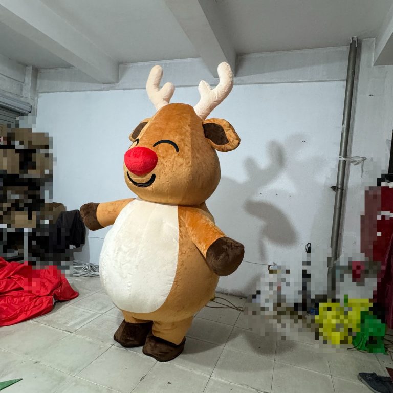 inflatable reindeer costume wearing for parade