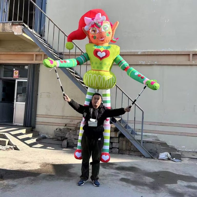 lifting inflatable spirit puppet for holiday parade