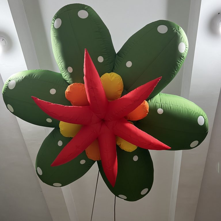 2m inflatable stage decorated flowers custom shape and color