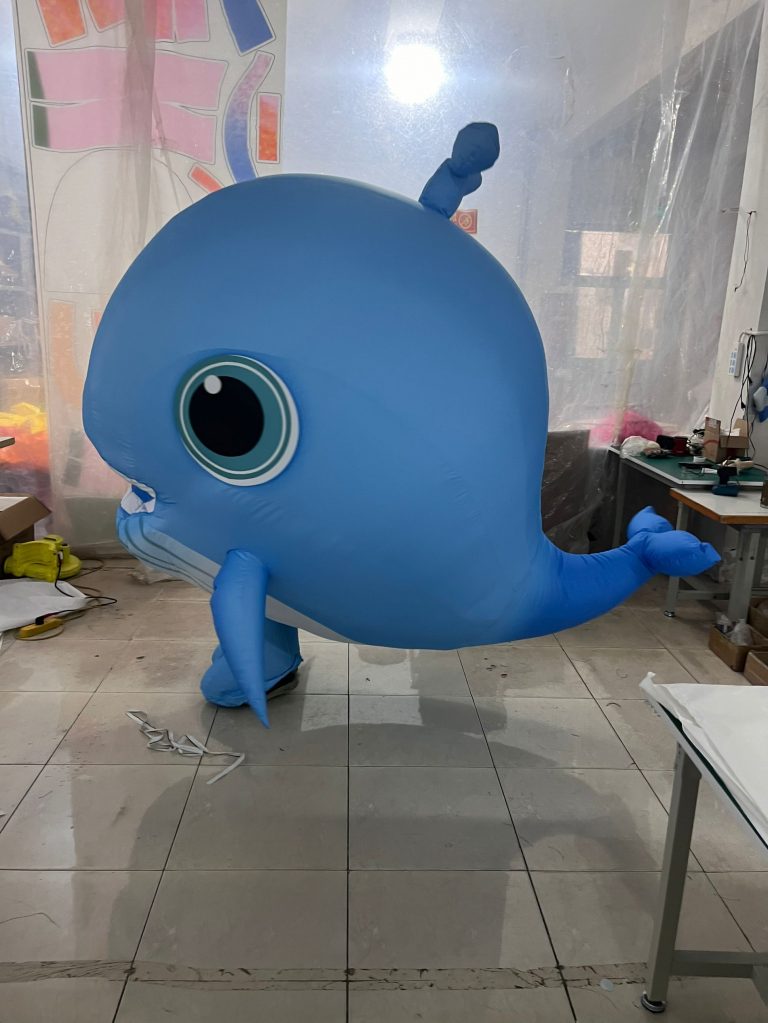 cute inflatable whale costume moving parade cartoon