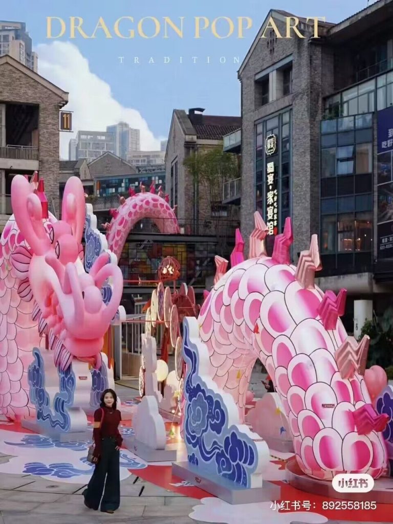 new year decoration inflatable dragon Chinese inflatable dragon cartoon for event