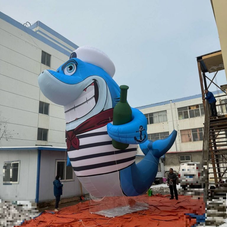 7m giant inflatable shark cartoon