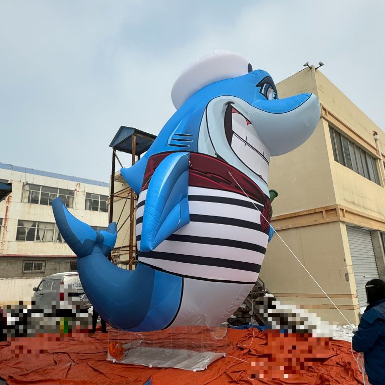 event advertising inflatable giant shark cartoon