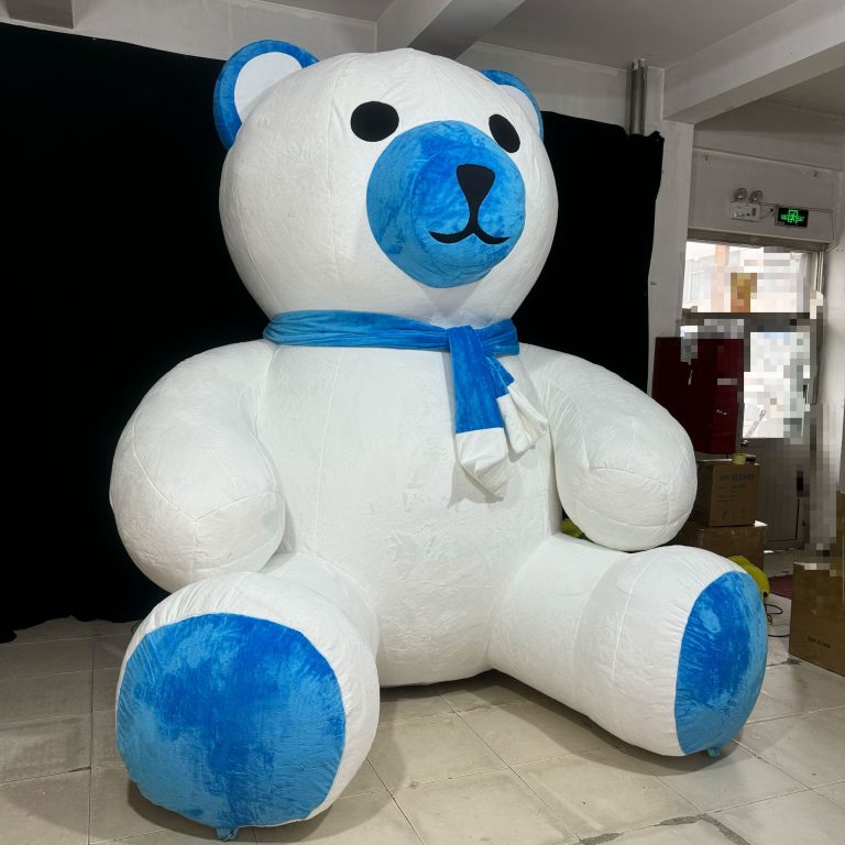 3m customized inflatable plush bear inflatable white bear cartoon