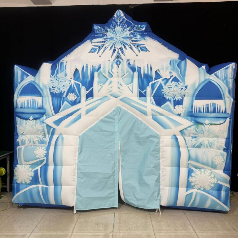winter event decorated inflatable castle arch inflatable ice castle entrance