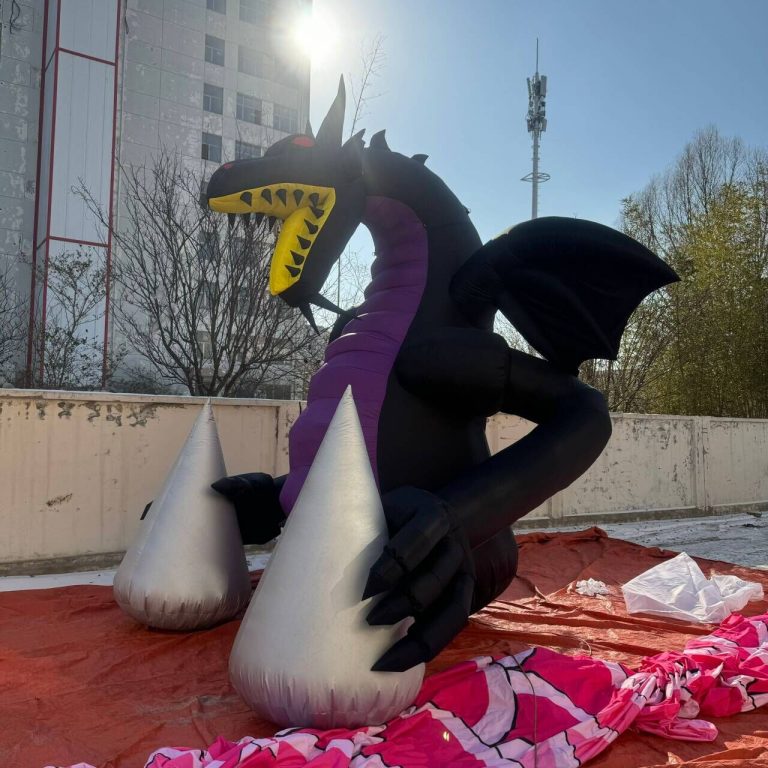 inflatable black dragon (3)