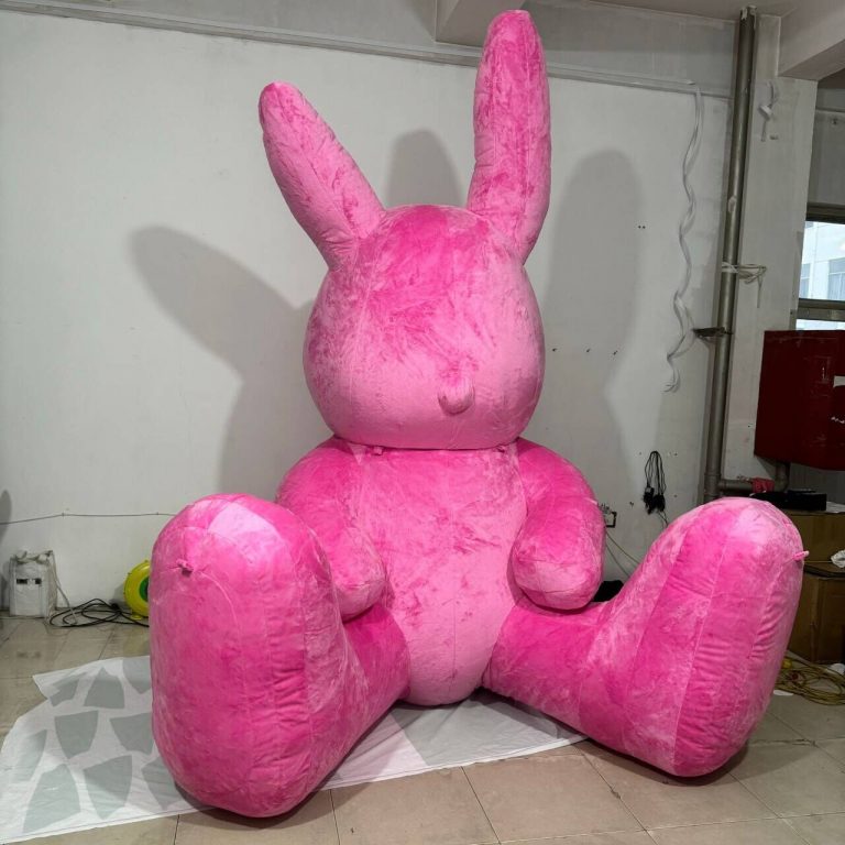 3m inflatable plush pink bunny
