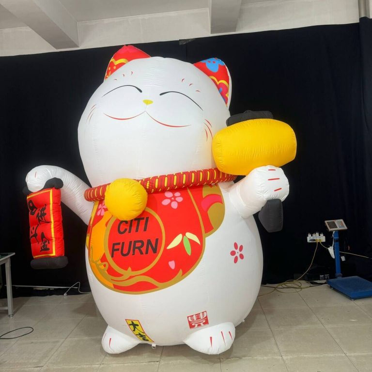 2m inflatable cute lucky cat inflatable cat cartoon for decoration