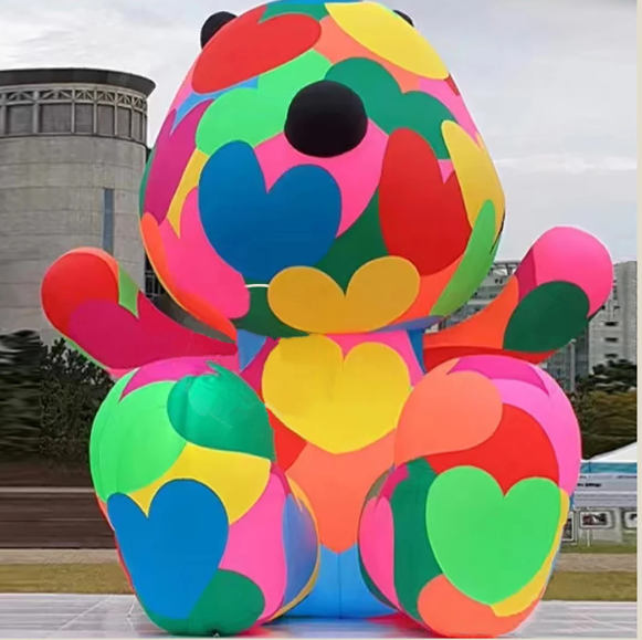 colorfu;l customized inflatable rabbit cartoon for square decoration