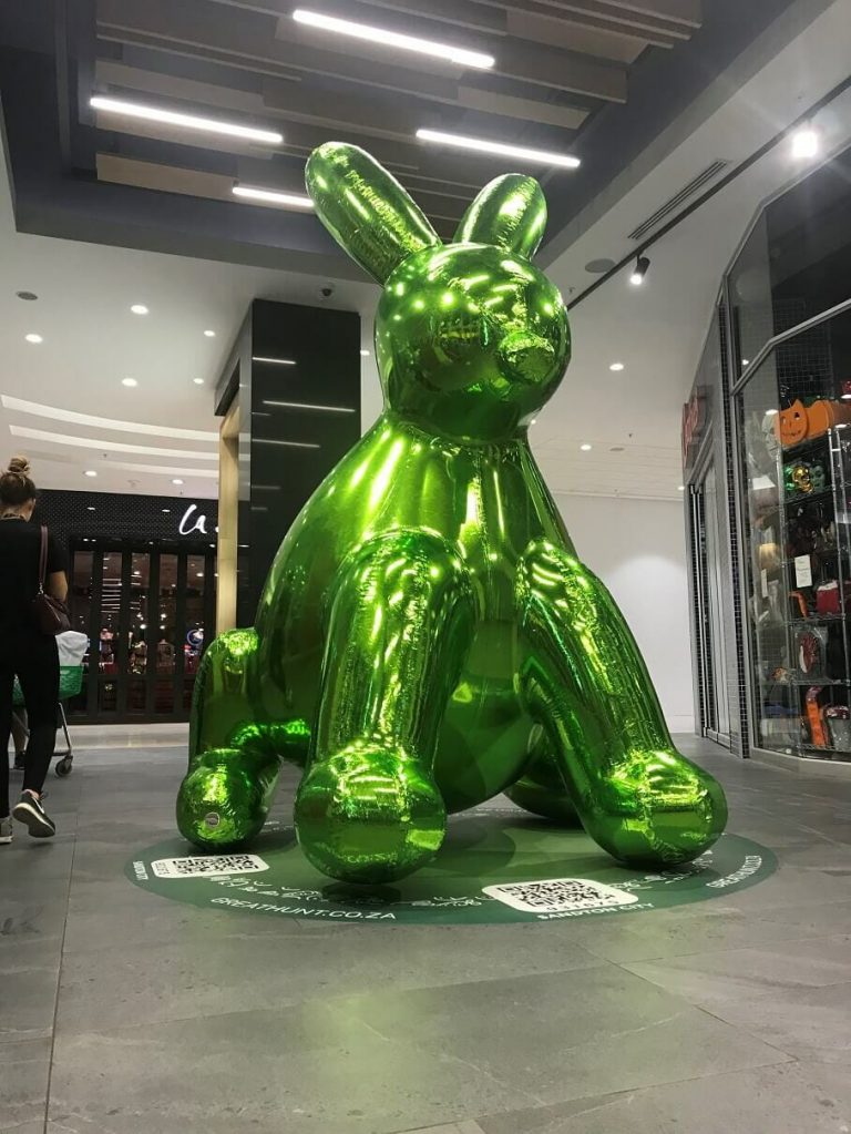 3m giant shinny inflatable rabbit cartoon for decoration