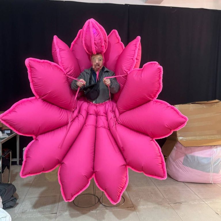 pink inflatable parade flower costumes color can be customized