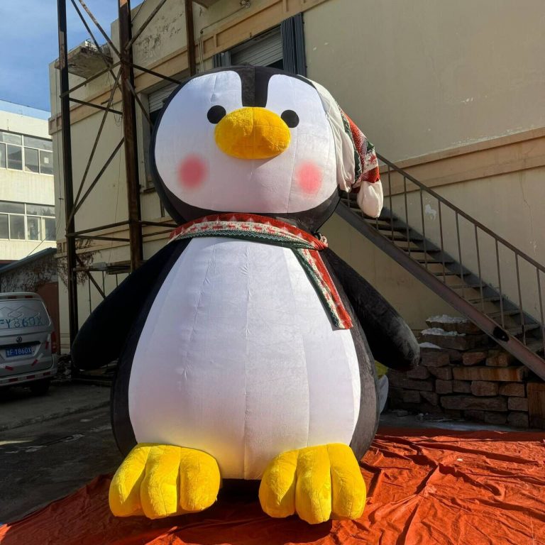 plush inflatable penguin ifnlatable penguin cartoon