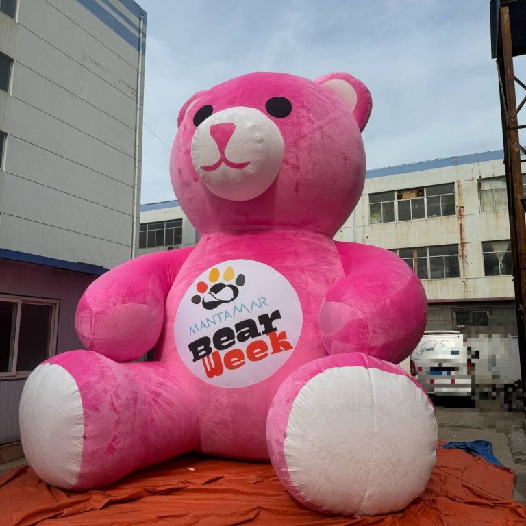 6m inflatable pink bear cartoon for theme party decoration