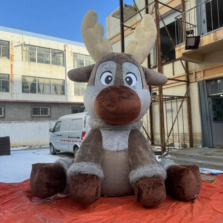 3m inflatable plush reindeer inflatable animal cartoons