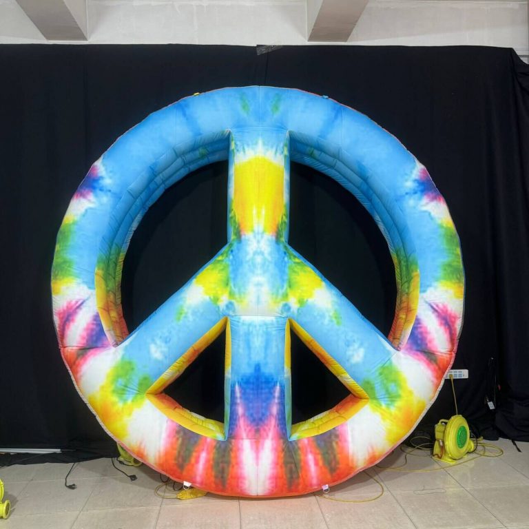 giant inflatable peace sign logo for event