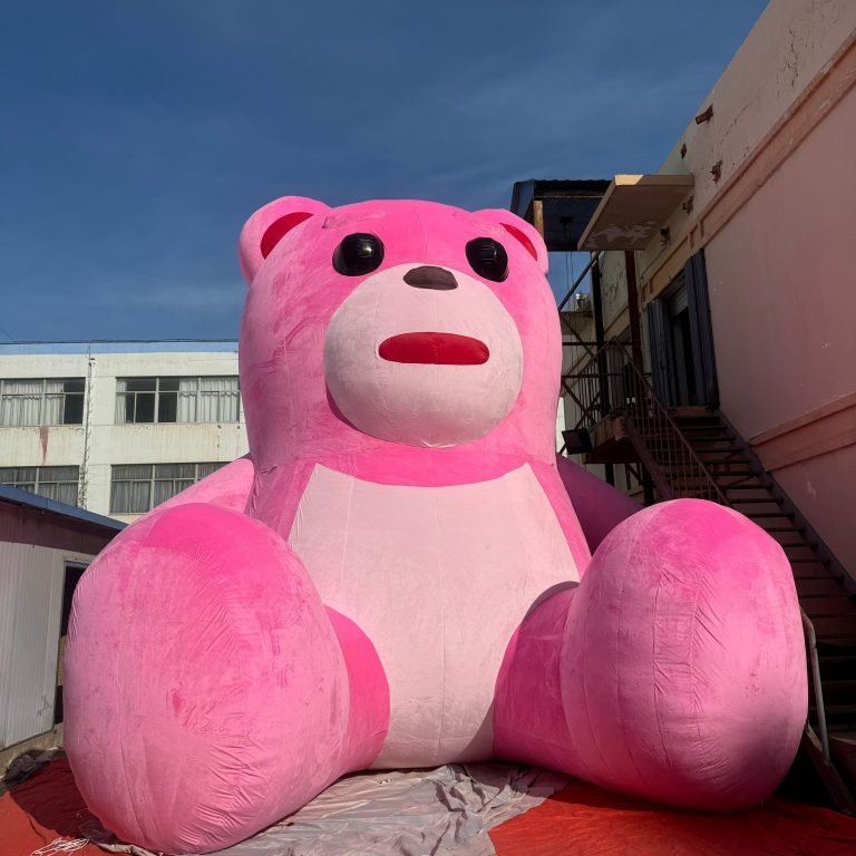 5m inflatable pink plush bear cartoon for props