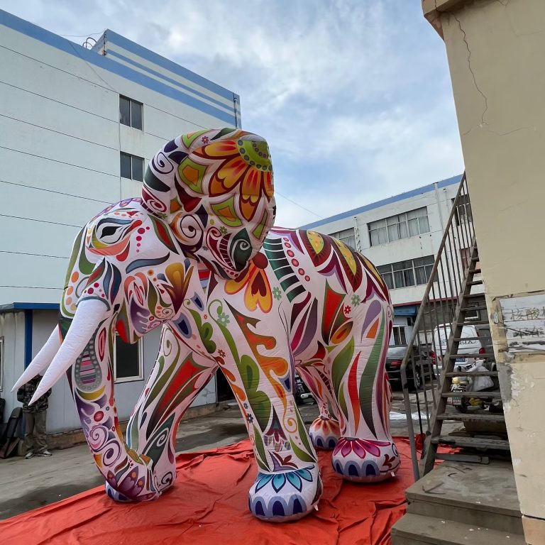 4m inflatable popular colorful elephant for decoration