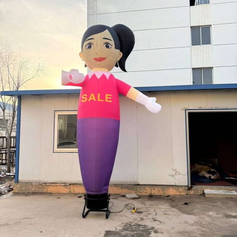 advertising inflatable girl air dancer inflatable girl cartoon for event