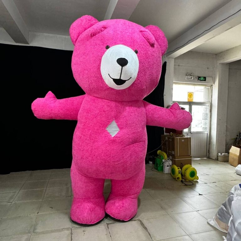 3m pink inflatable bear costume inflatable bear suit