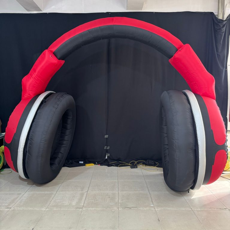 3m red inflatable earphone models for stage decoration