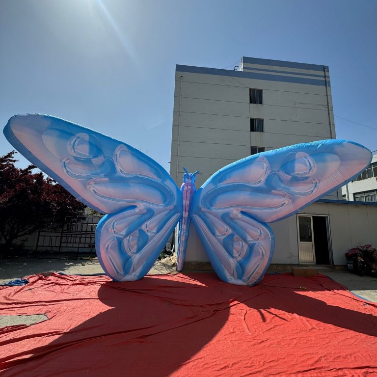 giant inflatable blue butterfly for party