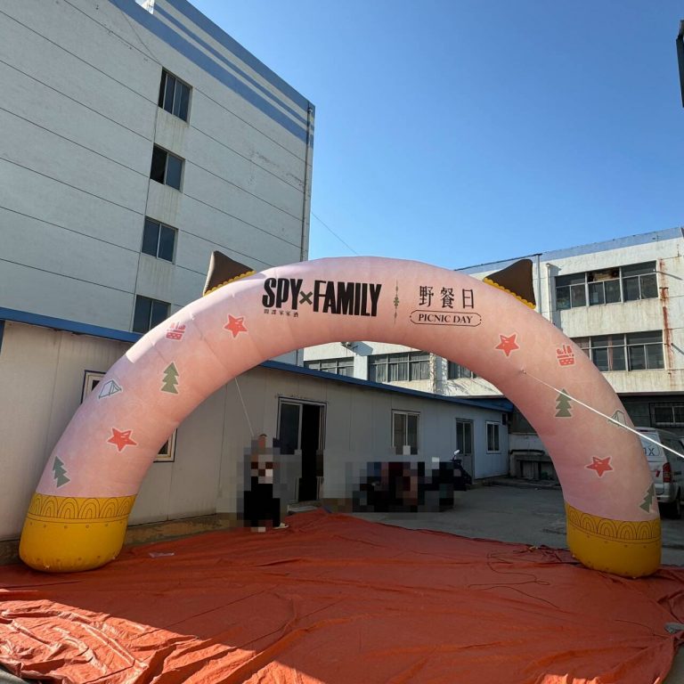 custom 8m inflatable event advertising arch inflatable pink archway