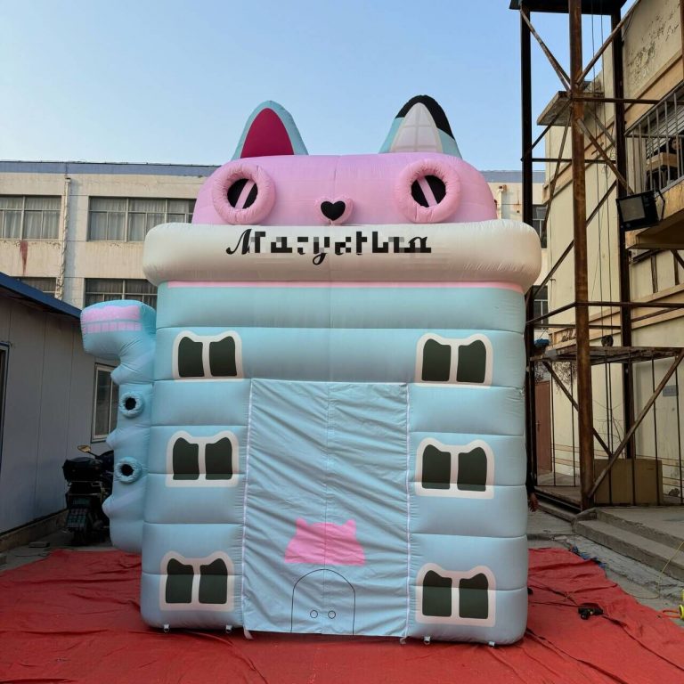 event advertising inflatable cat wall inflatable showing billboard