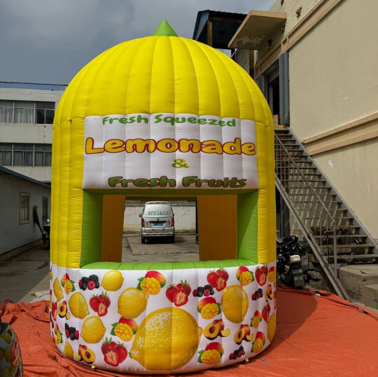 summer sales event inflatable lemon kiosk tent inflatable lemon cabin