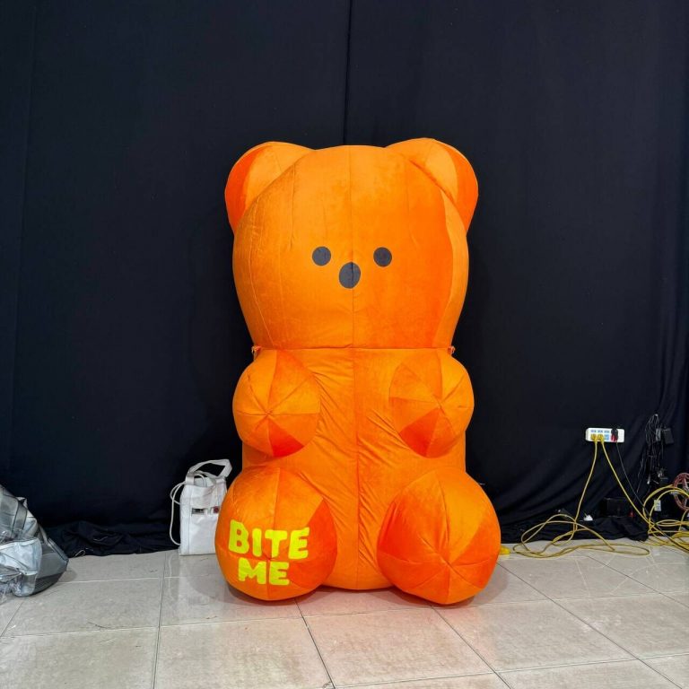 inflatable orange bear (3)