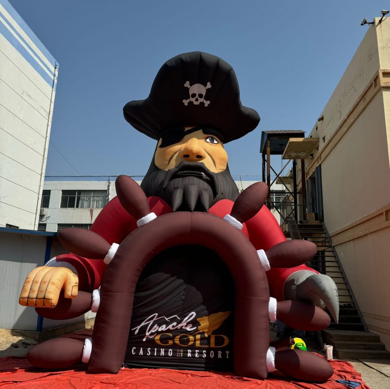 giant inflatable pirate cartoon tunnel for event entrance