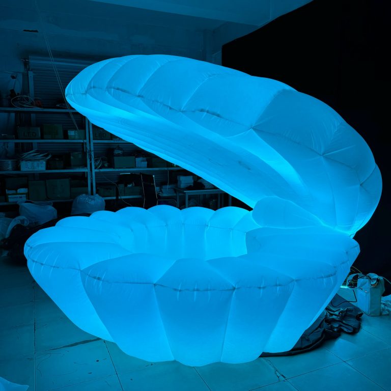 3m inflatable white shell with led lights inflatable seashells