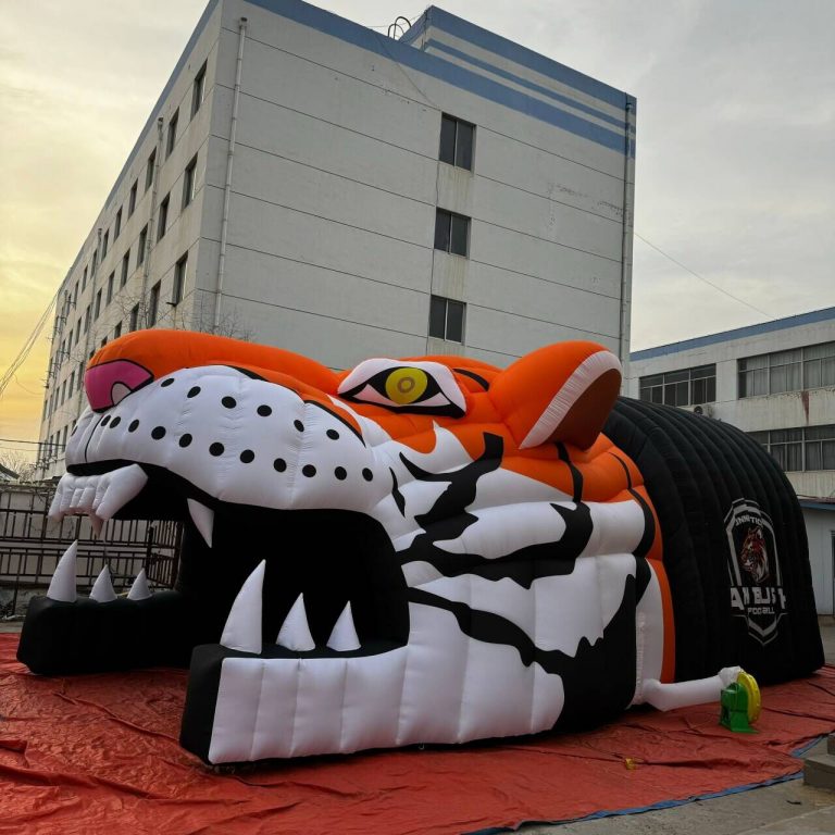inflatable tiger head tunnel for event
