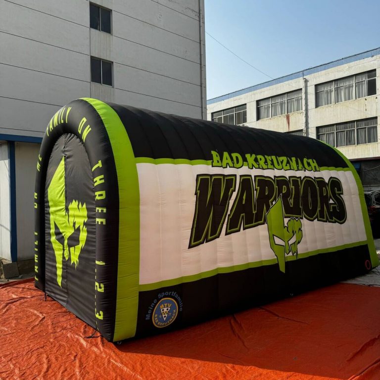 footaball team logo printed inflatable Player Channel for game