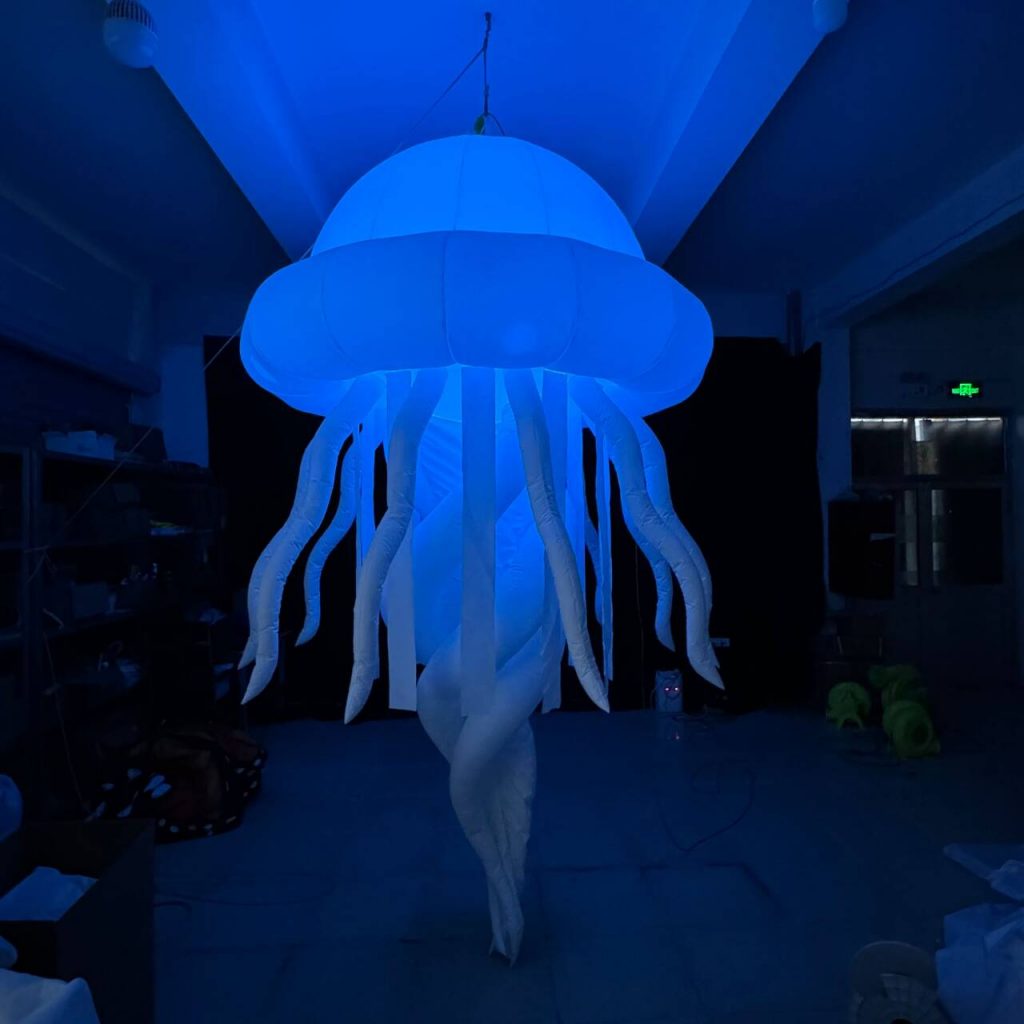 Jellyfish Inflatable Fail 3m long inflatable jellyfish lighting balloon-AIRART