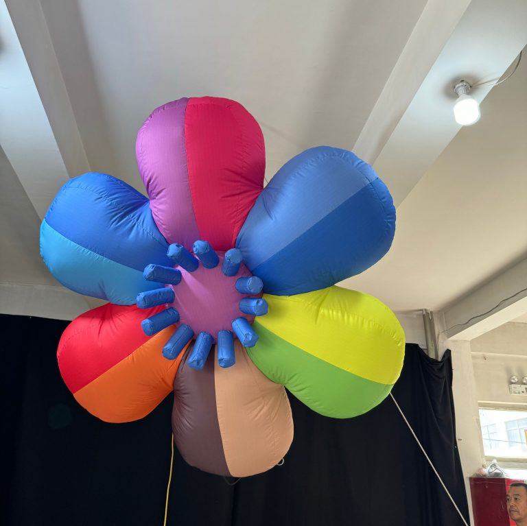 colorful inflatable 2m flowers inflatable stage decoration flower for music festival