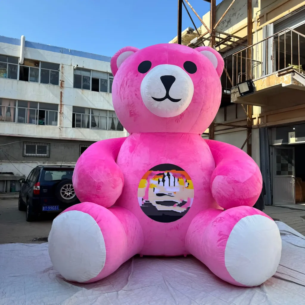 inflatable pink bear cartoon-2