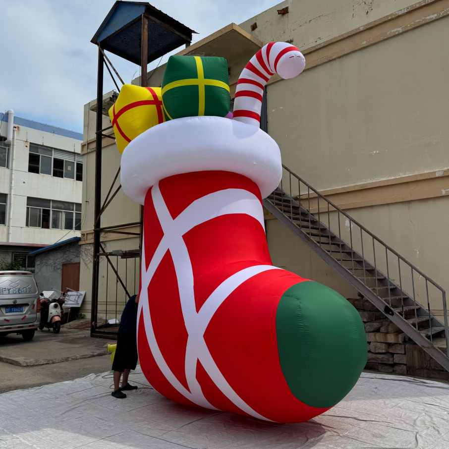 Inflatable Christmas Sock with Gift