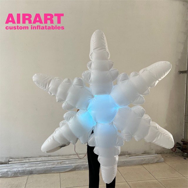 movable Christmas star inflatable snowflakes