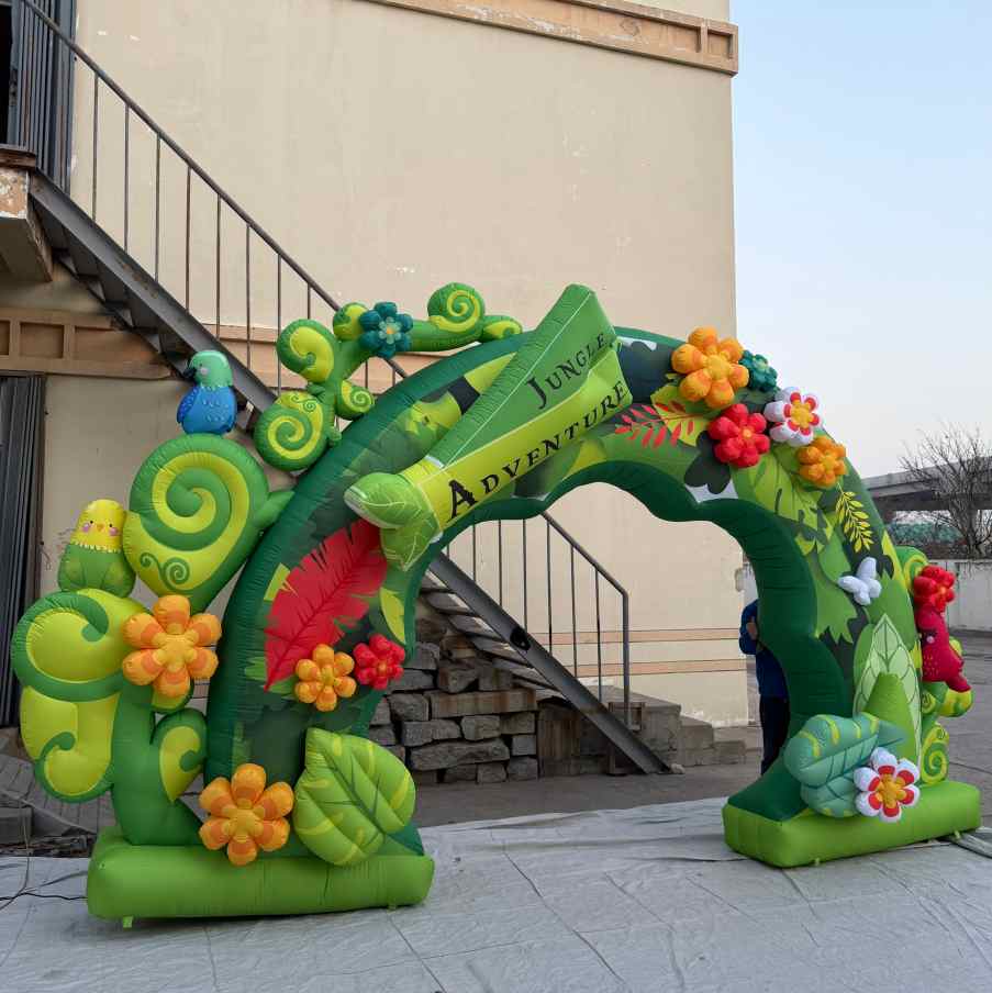 inflatable jungle arch