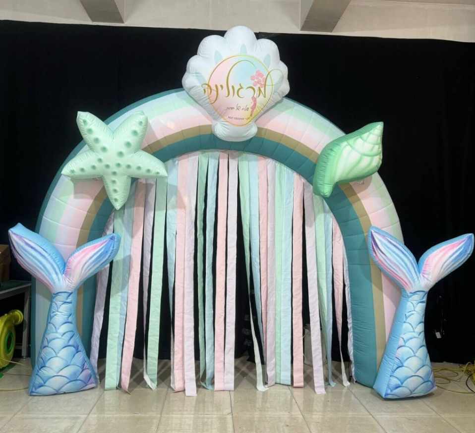 3m custom inflatable fish arch inflatable background