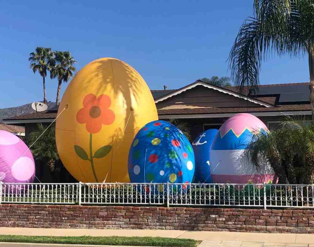 inflatable easter bunny eggs easter egg for holiday decoration