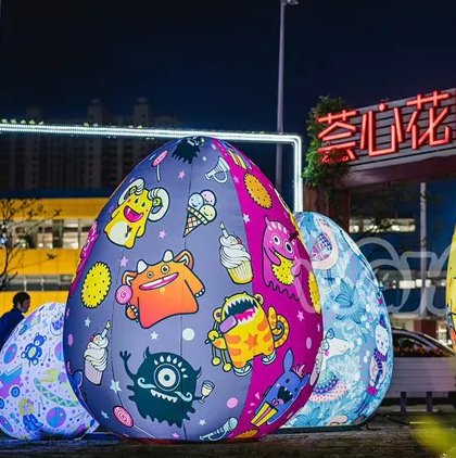 inflatable easter bunny eggs