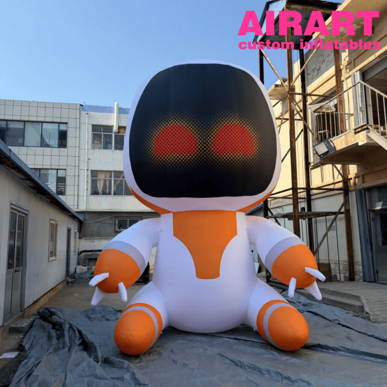 Custom LED Lighted Inflatable Robot Mascot
