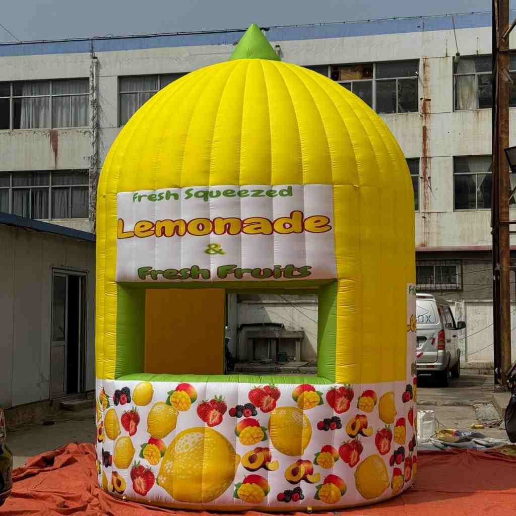 summer sales event inflatable lemon kiosk tent